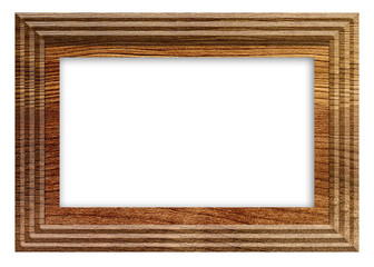 Wood frame isolated on white