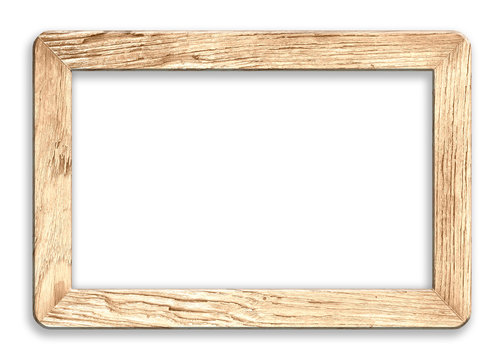 Wood frame isolated on white