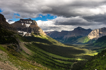 Beautiful view of Glacier Naitoanl Park belong Going to the sun