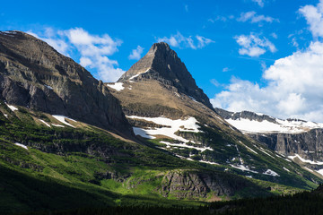 Beautiful view of Glacier Naitonal Park belong Going to the sun