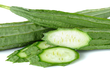 Zucchini isolated on the white background