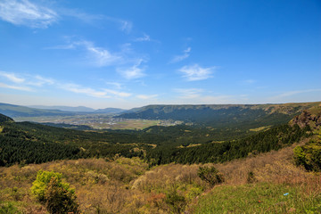 Naklejka premium 阿蘇大観峰＠熊本県