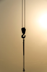 Fototapeta na wymiar lifting hook of a lifting crane