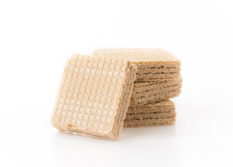 coffee wafer on white background