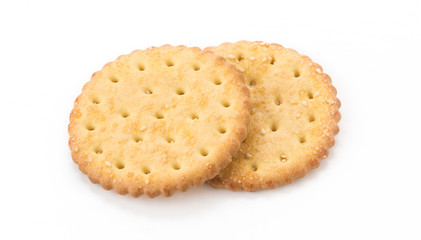marie sesame biscuit on white background