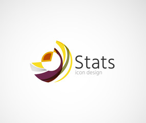 Statistics company logo design. Vector illustration. 