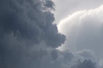Regenwolken am Himmel