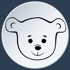 Vector button icon.