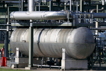 Gas terminal pipeline.
Gas terminal pipeline in North Wales, United Kingdom.