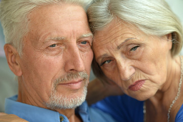 Sad Senior couple 