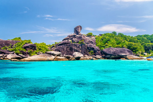 Beautiful sea and blue sky at Similan island