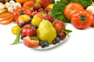 various fruits and vegetables