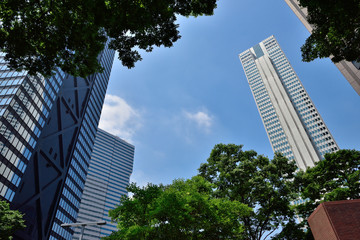 Obraz na płótnie Canvas 新宿西口の高層ビル群