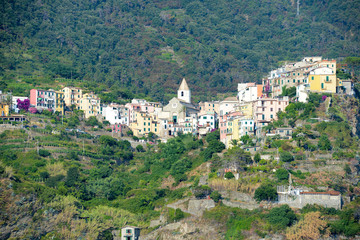 Fototapeta na wymiar The village of Corniglia in Cinque Terre