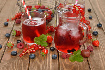 Refreshing berry drink