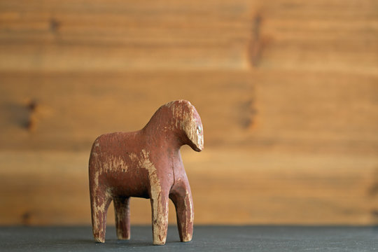 Old Wooden Toy Horse 