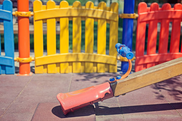 seesaw in children playground