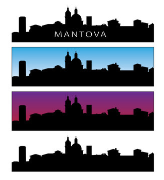 Mantova skyline silhouette