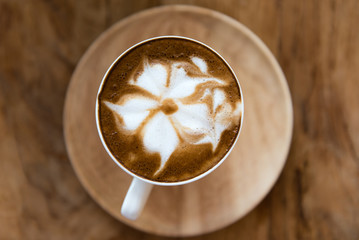 Flower Pattern Latte Art (Selective Focus)

