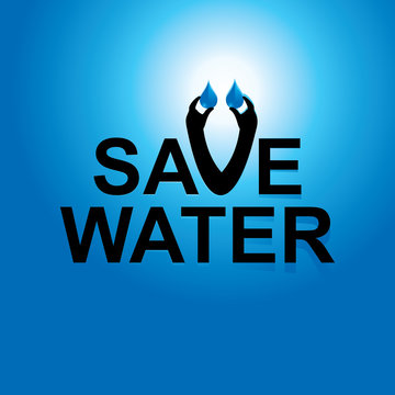 save water concept vector illustration 