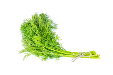 Fresh dill isolated on a white background