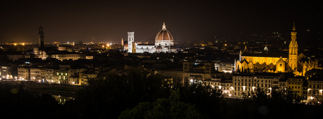 Florence by Night. Landscape from Piazzale Michelangelo
