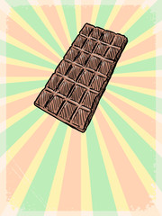 vintage background with chocolate