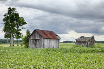 Two Farm Sheds In Ohio