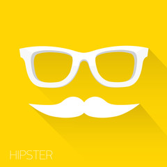 hipster man icon. Fashion silhouette hipster style