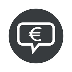 Round dialog euro icon