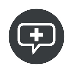 Round dialog plus icon