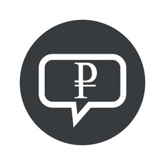 Round dialog ruble icon