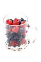 blueberries ad raspberries