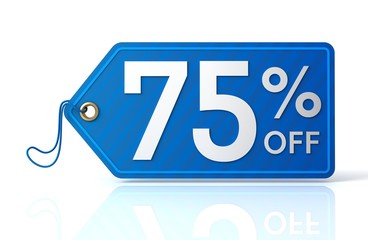 seventy five  percent off sale