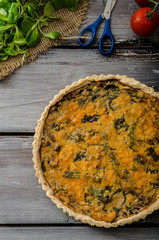 Domestic rustic quiche