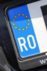 Kfz-Kennzeichen mit EU-Kennung Rumänien