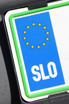 Kfz-Kennzeichen mit EU-Kennung Slowenien