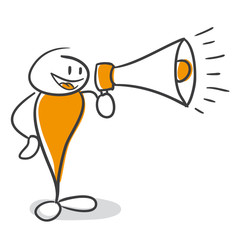 Strichmännchen Serie Pumpy / Megafon