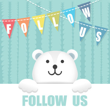 Follow Us Polar Bear
