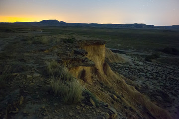 Fototapeta premium cliff in night. Navarra, Spain