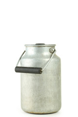 Can for milk isolated on white