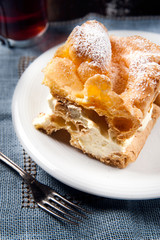Traditional cream pie with pudding