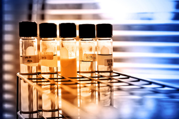 laboratory glassware, lab research concept 