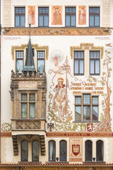 Fototapeta na wymiar Historic house in Prague, Czech Republic