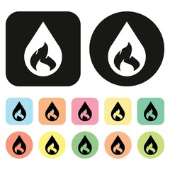 Fire icon. Fire flame icon. Vector