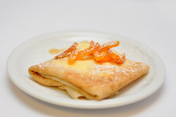 Pancakes isolated on white background