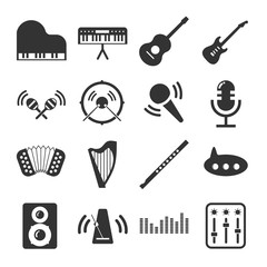 Music instruments Icon Set