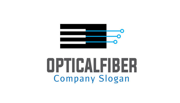  Optical Fiber Logo template