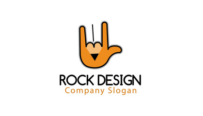 Rock Design Logo template