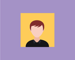  stylish avatar human in flat design